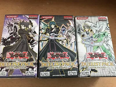 Yu-Gi-Oh Duelist Pack Boxes; Aster Zane & Chazz • £100