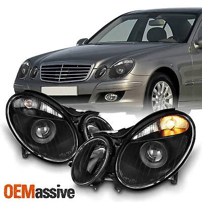 Fit 2003-2006 Benz W211 E-Class Black Projector Headlight 04 05 06[Halogen Type] • $218.99