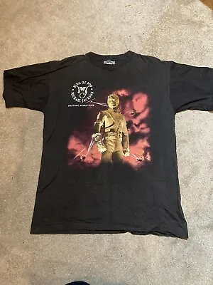 Vintage 1996 Black Michael Jackson King Of Pop History World Tour Graphic Tee L • £50