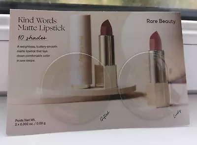 New Rare Beauty Kind Words Matte Lipstick 2 X 0.08g Gifted And Lively Samples • £4.95