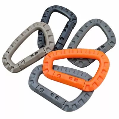 5Pcs Buckle Key Chain D-Ring Snap Plastic Clip Hook Outdoor Carabiner Camping • $7.39
