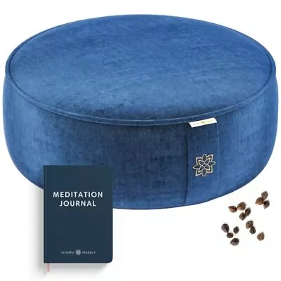 Mindful Modern Velvet Meditation Cushion | Luxe Zafu Yoga Floor Pillow Seat |  • $56.97