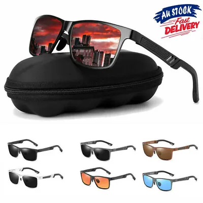 $19.54 • Buy Mens HD Polarized Sunglasses Al-Mg Metal Frame Aviator Driving UV400 Glasses Men