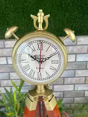 Tripod Clock Floor Clock Roman Numeral Vintage Clock Home/Office Décor Gift • $170.84