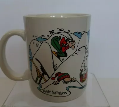 Mogul Mania Coffee Mug Cup Skiing Gary Patterson By Thought Factory Japan Made • $13.95