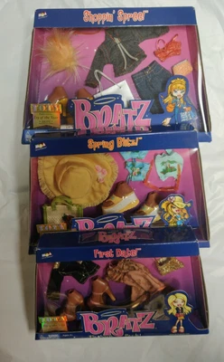 $20 • Buy 3 Pack Full Collection Bratz Girls Doll Fashion Clothes W/ Shoes 2003 Dark  Skin
