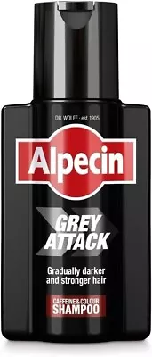 Alpecin Grey Attack Caffeine & Colour Shampoo For Men 1x 200ml | Gradually Darke • £14.99