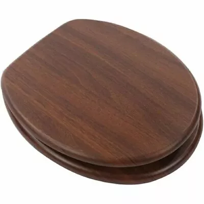 Euroshowers Wooden MDF Toilet Seats With Chrome Bar Hinge • £34.95