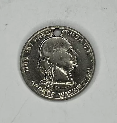 1789-1797 Vtg George Washington Coin 1st President U.S.A.  Medal Token Holed 1 • $1.99
