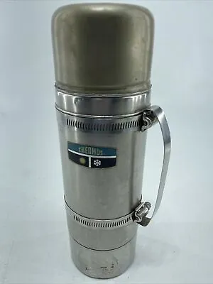 Vintage Stainless Steel THERMOS Vacuum Bottle Model 2460S Quart Made In USA • $21.59