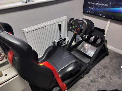 £795 • Buy Next Level Racing  Full Set Up,T300rs Wheel,Upgrad Pedals,Wheels,Sparco Hanbrake