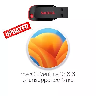 Patched MacOS Ventura USB Installer For Unsupported Macs With Full Instructions • $31.10