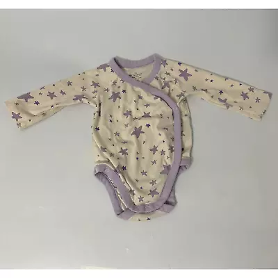 Moon And Back By Hanna Andersson Baby Cream Stars Print Bodysuit Size 3-6 Months • $8.99