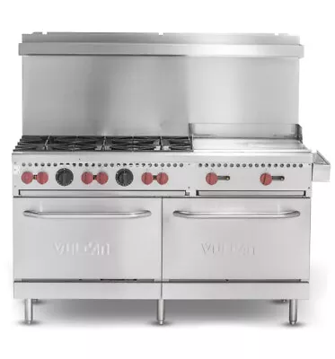 Vulcan SX60F-6B24G SX Series 60  (6) Burner Gas Range W/ 24  Griddle • $5455