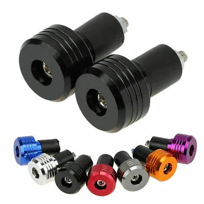 Motorcycle 7/8  Handle Bar End Plugs Grip Ends Caps Weight Slider Anti Vibration • $11.48