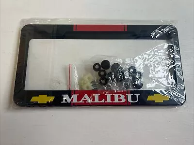 2 Pack License Plate Frame Chevrolet Malibu Black And Red • $19.99