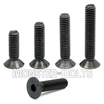 #6-40 Flat Head Socket Caps Screws 82° Countersunk Alloy Steel Black Oxide SAE • $7.02