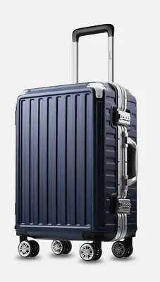 LUGGEX Carry On Luggage With Aluminum Frame Polycarbonate Zipperless Luggage... • $140
