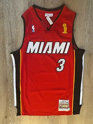 Men's Miami Heat #3 Dwyane Wade Red Stitched Jersey • $50