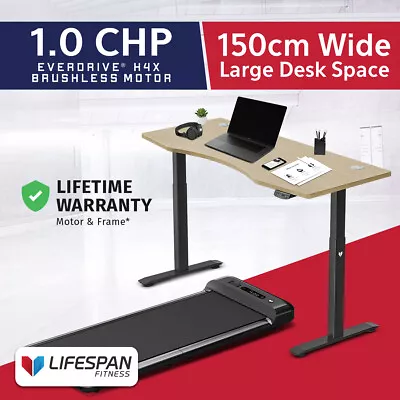 $1609 • Buy Lifespan Fitness WalkingPad M2 +ErgoDesk Auto Height Adjustable Desk Oak 150cm