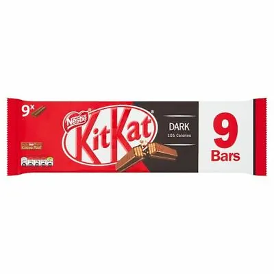 Kit Kat 2 Finger Dark Chocolate Biscuits 9 Pack 186.3G • £4.39