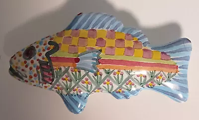 Mackenzie Childs Fish Drawer Pull Knob 5  Ceramic Stoneware Colorful • $25