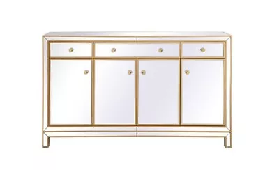 Mirrored Credenza In Modern Style-36 Inches Tall And 15.75 Inches Wide-Gold • $694.95