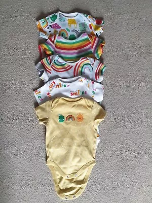 Next Set Of Five Rainbow Vest Tops Age 0-3 Months • £3