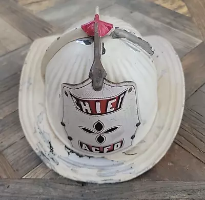 ALUMINUM CARINS BROTHERS ACFD Fire Co. Chief Fireman's Helmet Vintage • $249.95