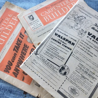£3 • Buy Vintage Magazines. 1950s. Collage? Building/household. Old Ads, Typeface.