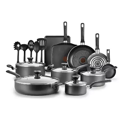 T-fal Easy Care Nonstick Cookware 20 Piece Set Grey Dishwasher Safe，US • $74.99