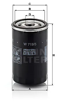 Man Filter W 719/5 Oil Filter For Audi Barkas Bmw Dodge Ford Ford Usa Gurgel Nsu • $17.32