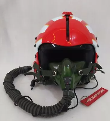 TOP GUN MAVERICK  SUNDOWNER NAVAL AVIATOR PILOT HELMET Leather Edgeroll+MASK+BAG • $900