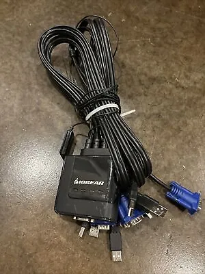IOGear GCS24U 4 Port USB Cable KVM Switch Cables & Remote • $19.99
