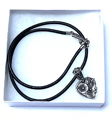 TROLLBEADS RARE & RETIRED Boheme Pendant Freja Lock & Leather Necklace!! • $164