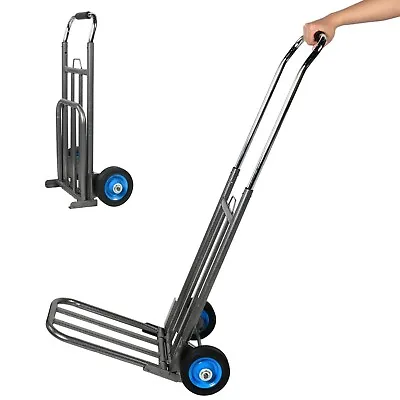 VILOBOS Heavy Duty Hand Truck Dolly Folding Moving Travel Cart Adjustable Handle • $74.99