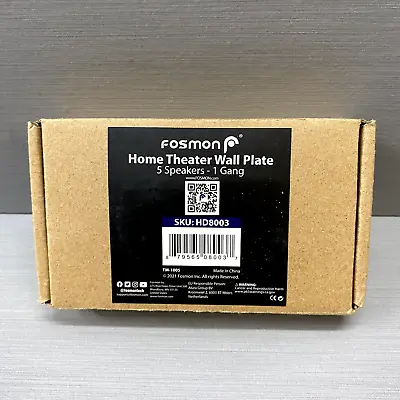 $11.88 • Buy Fosmon 5 Speaker 10 Binding Home Theater Wall Plate Jack White SKU: HD8003