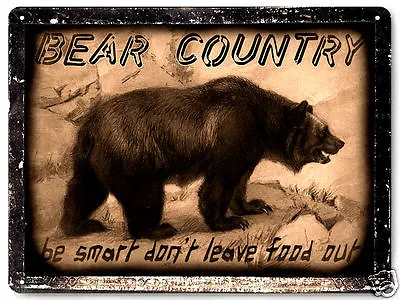 GRIZZLY BEAR STREE Metal SIGN Gift Educational KIDS Vintage Style Wall Decor 103 • $19.55