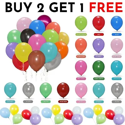 PLAIN BALLOONS Latex 10   BALOON HELIUM BALLONS Quality Wedding Party Birthday • $2.47