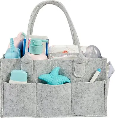 £5.29 • Buy Baby Diaper Organizer Storage Bag Caddy Felt Changing Nappy Kids Carrier Bag