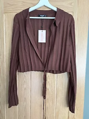 Missguided Brown Knit Crop Top Size 20 • £5