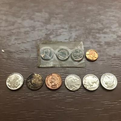 Set Of Antique Miniature Coins 10 Coin Lot • $34