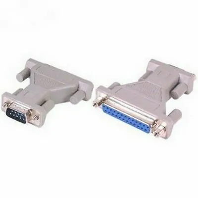 Db9m To Db25f Serial Port Adaptor Rs232 9 Pin Male To 25 Pin Female Converter • £3.98