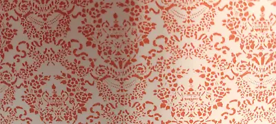 Vintage Dollhouse Wallpaper Red White Victorian Design 1:12 Scale 3 Sheets • $11.93