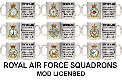 ROYAL AIR FORCE RAF SQUADRON MILITARY VETERAN 11oz-15oz MUG (MI50) REGIMENT • £8.99