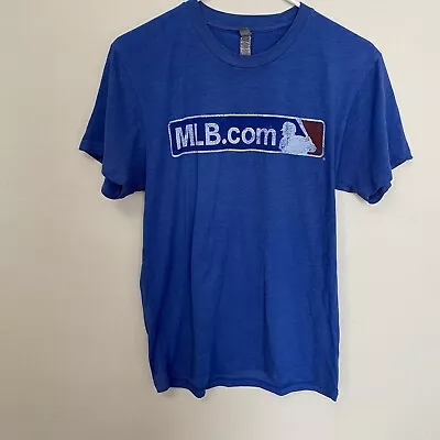 MLB.com Blue Graphic T Shirt Small Crew Neck Short Sleeve • $12.99