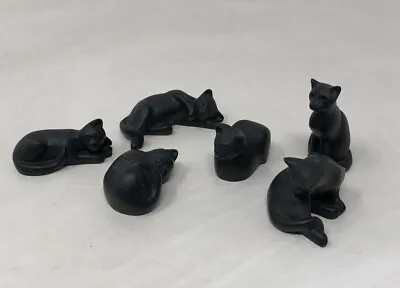 Quintessence Black Cats Miniatures Black Stone Devon England X6 GA • $27.99