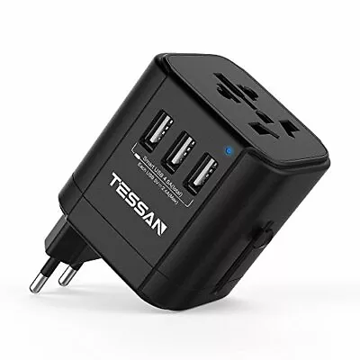 $19.95 • Buy 3 USB Charger Universal World Travel Adapter US/UK/EU/AU Plug Converter AU