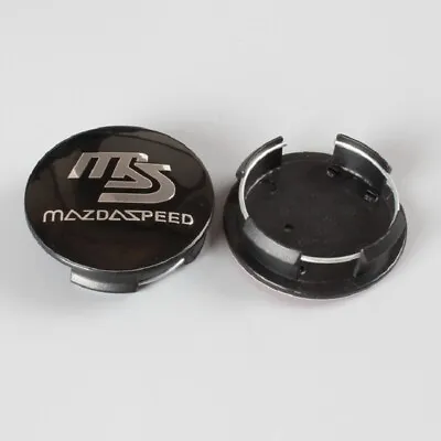 4PCS 56mm Car Wheel Center Caps Wheel Hub Caps For Mazda MAZDASPEED Emblem Black • $29.99