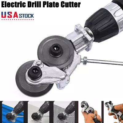 Professional Electric Drill Plate Cutter Metal Sheet Cutting Nibbler Precise USA • $18.99